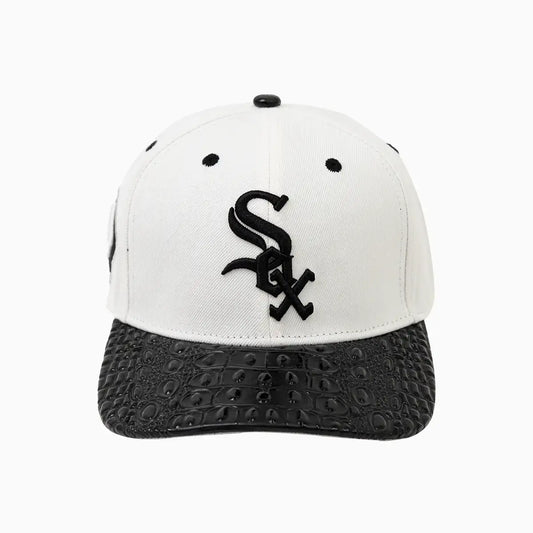 Chicago White Sox MLB Leather Visor Snapback Hat