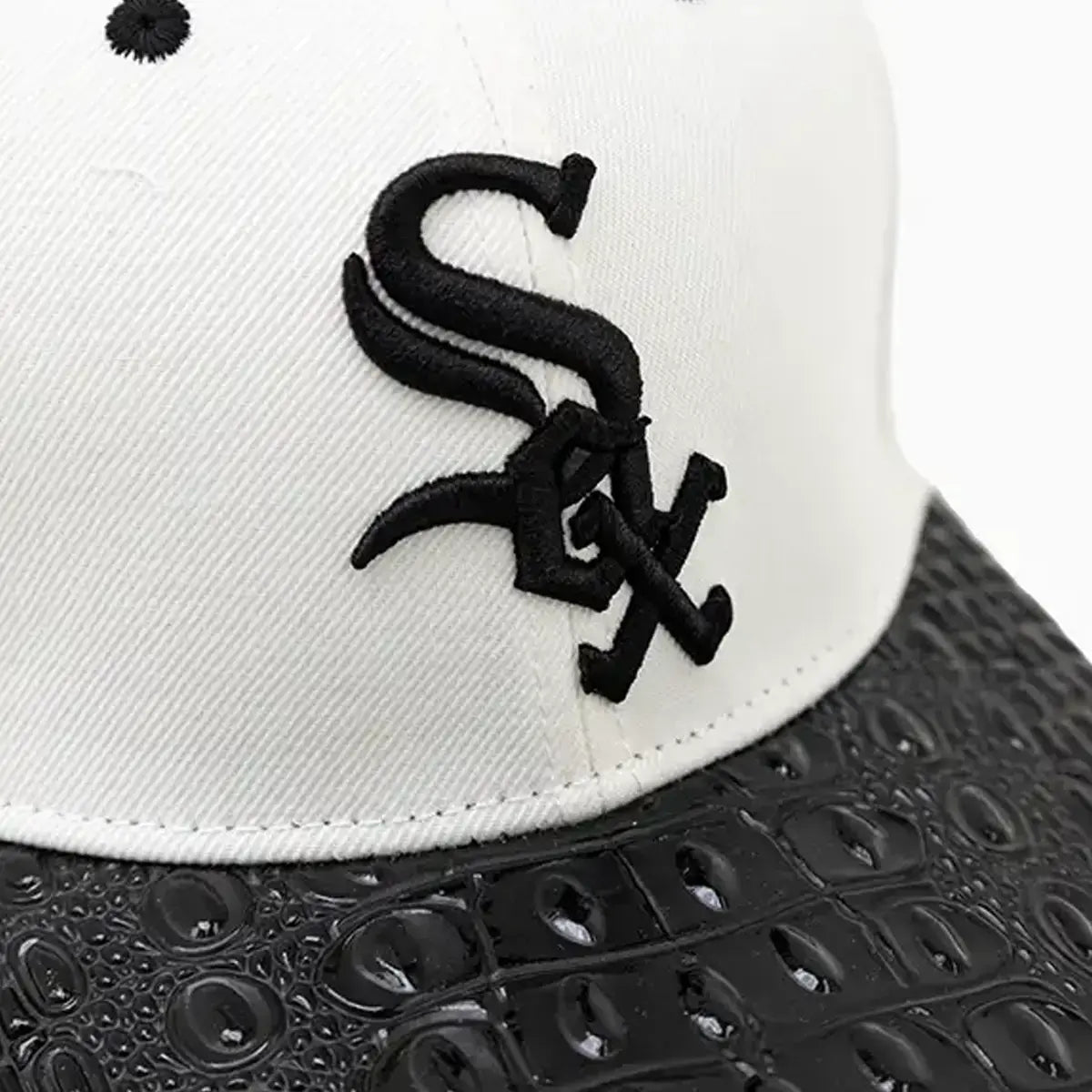 Chicago White Sox MLB Leather Visor Snapback Hat
