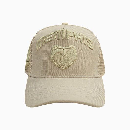 Memphis Grizzlies Neutral Pinch Front Trucker Hat
