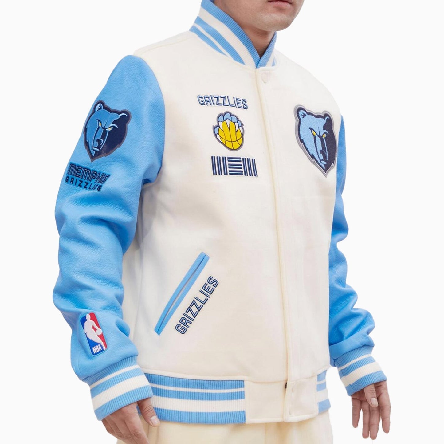 Men's Memphis Grizzlies Retro Classic Rib Wool Varsity Jacket