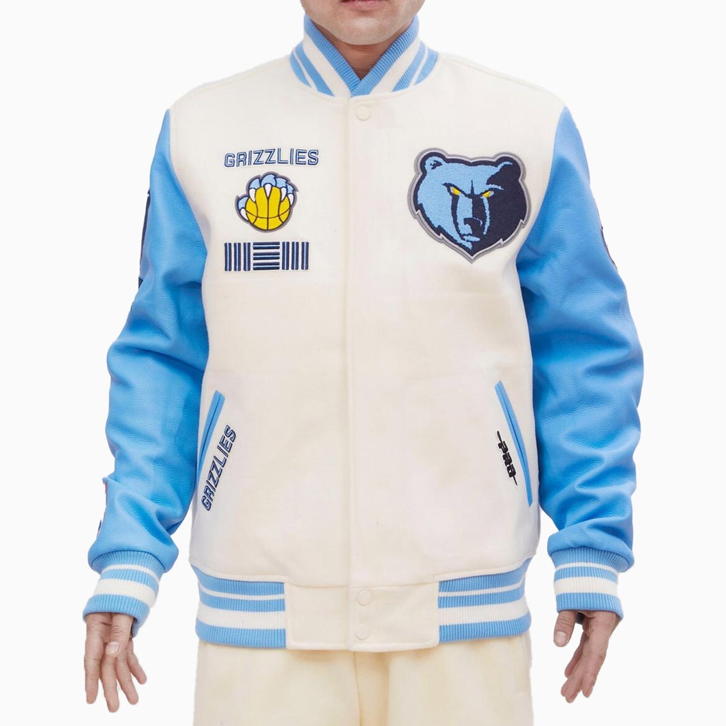 Men's Memphis Grizzlies Retro Classic Rib Wool Varsity Jacket