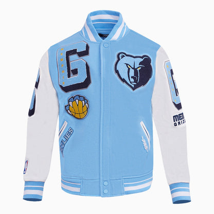 Men's Memphis Grizzlies NBA Mash Up Rib Wool Varsity Jacket