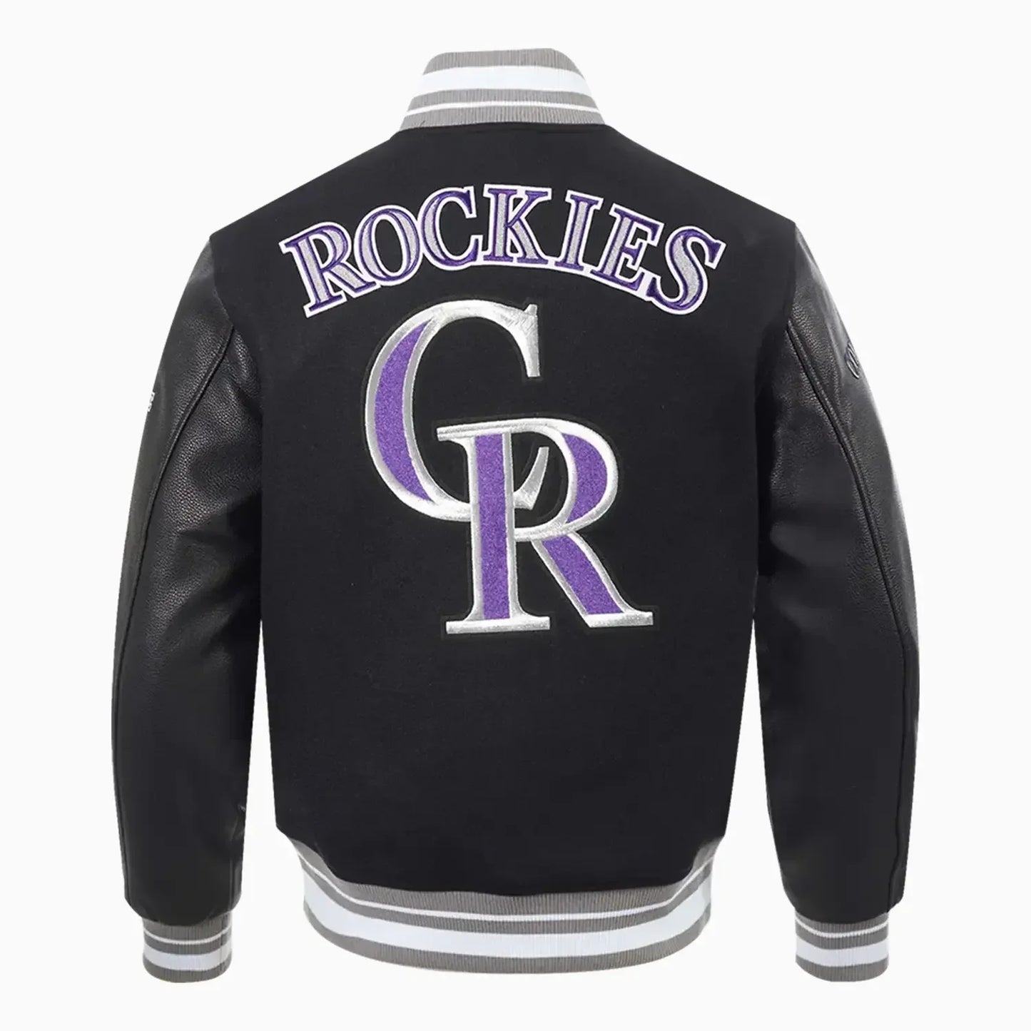 Men's MLB Colorado Rockies Classic Rib Varsity Jacket