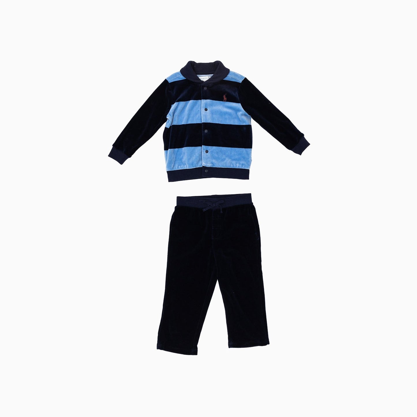 Kid's Velcour Stripe 2 Piece Set Outfit
