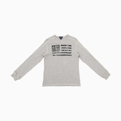 Kid's Waffle Knit Long Sleeve Crew Neck Shirt