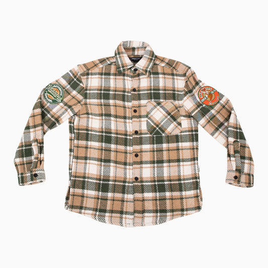 Men's Vintage Aviation Heavy Flannel Shacket Shirt