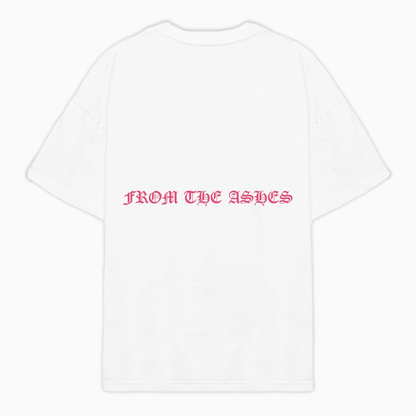 Men's  Ashes Pink In White T Shirt