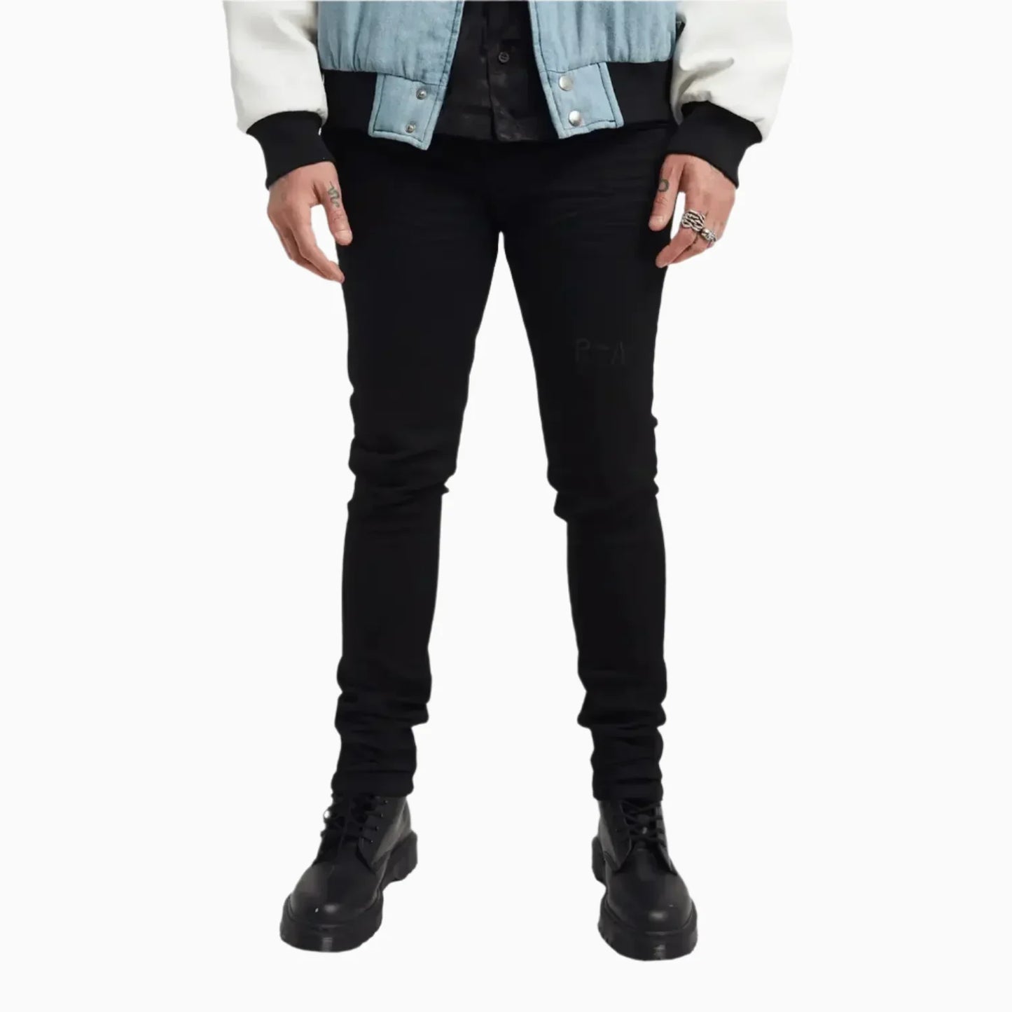 Men's Bryant Skinny RTA Black Logo Jeans Pant