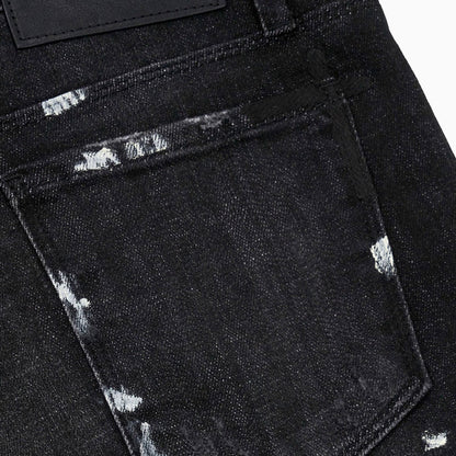 Men's Clayton Distressed Charcoal Paint Denim Pant
