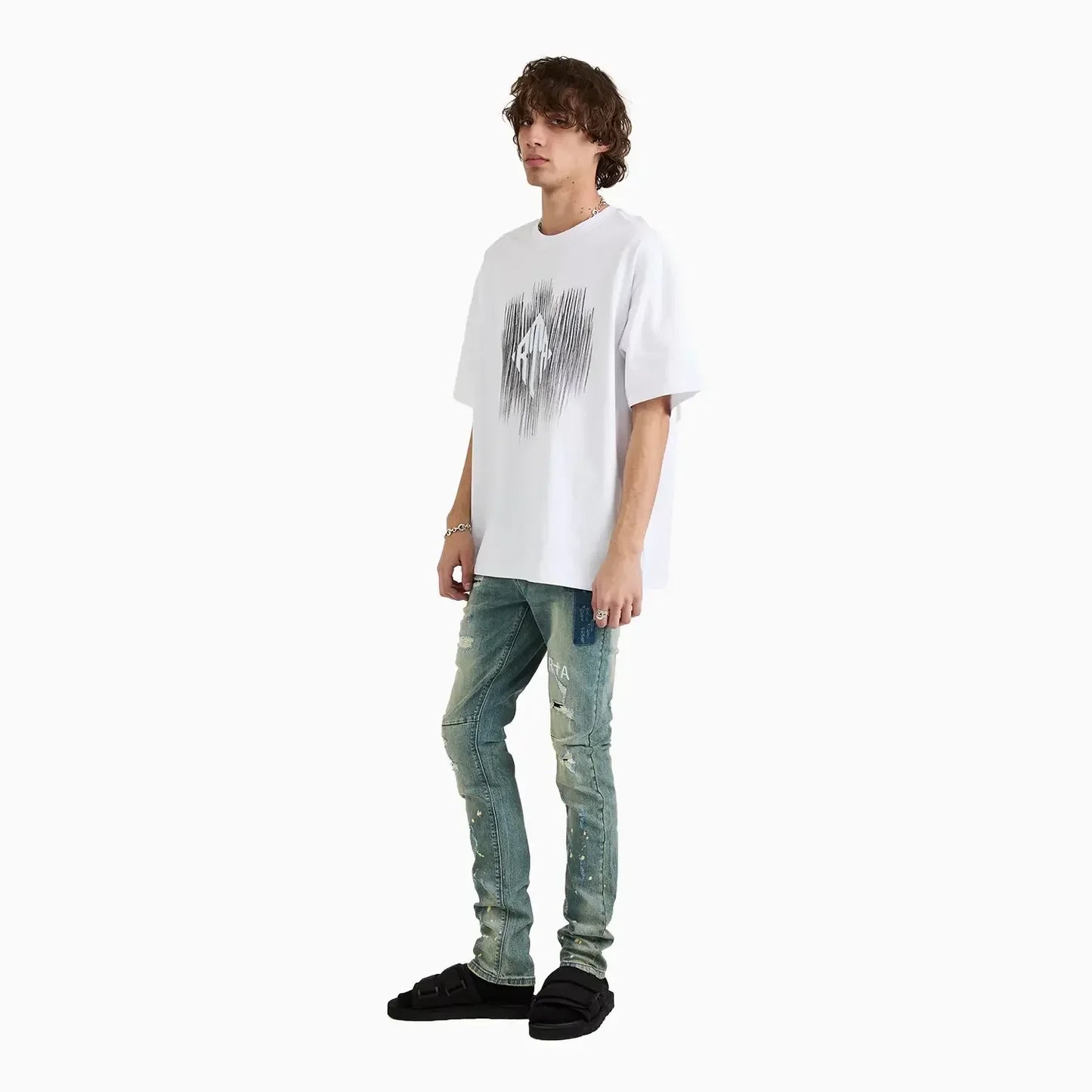 Men's Colin Etched Monogram Crew T-Shirt