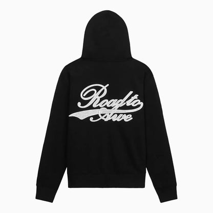 Men's Dion Black Collegiate Script Pull Over Hoodie
