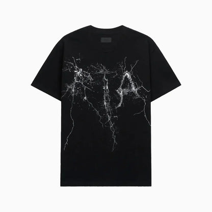 Men's Liam Black Cracked Logo T-Shirt