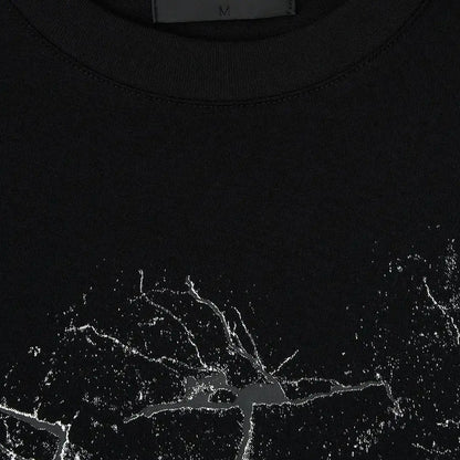 Men's Liam Black Cracked Logo T-Shirt