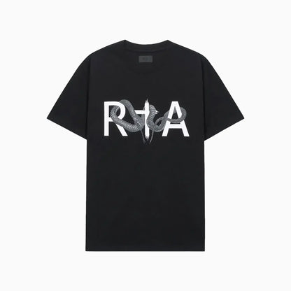 Men's Liam Black Snake Logo T-Shirt