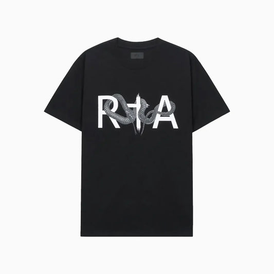 Men's Liam Black Snake Logo T-Shirt