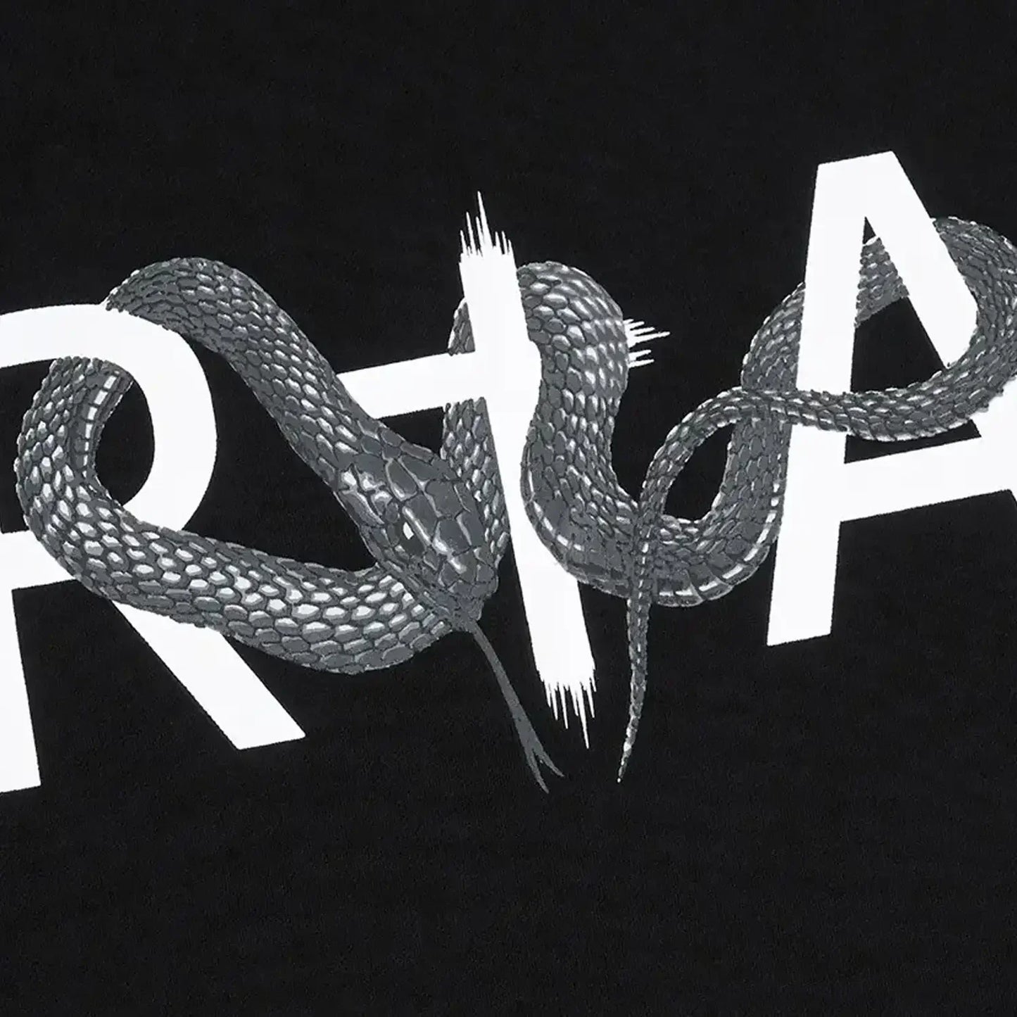 Men's Liam Black Snake Logo T-Shirt