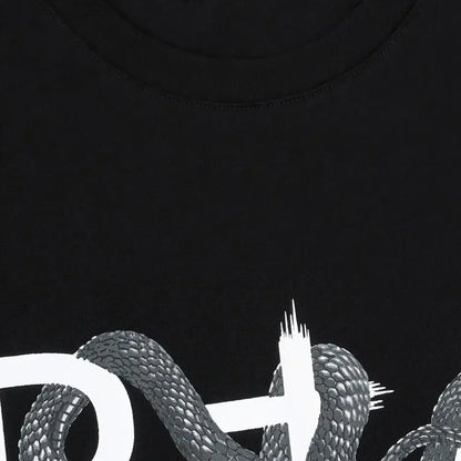 Men's Liam Black Snake Logo T-Shirt