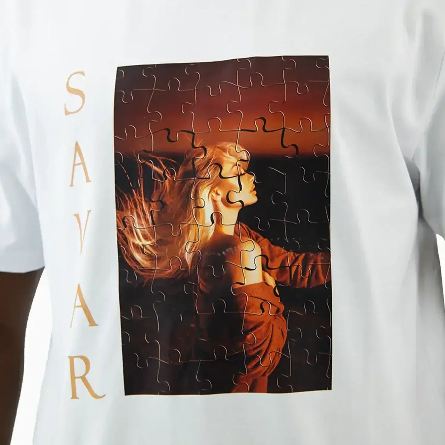 Men's Puzzle Graphic Short Sleeve T Shirt