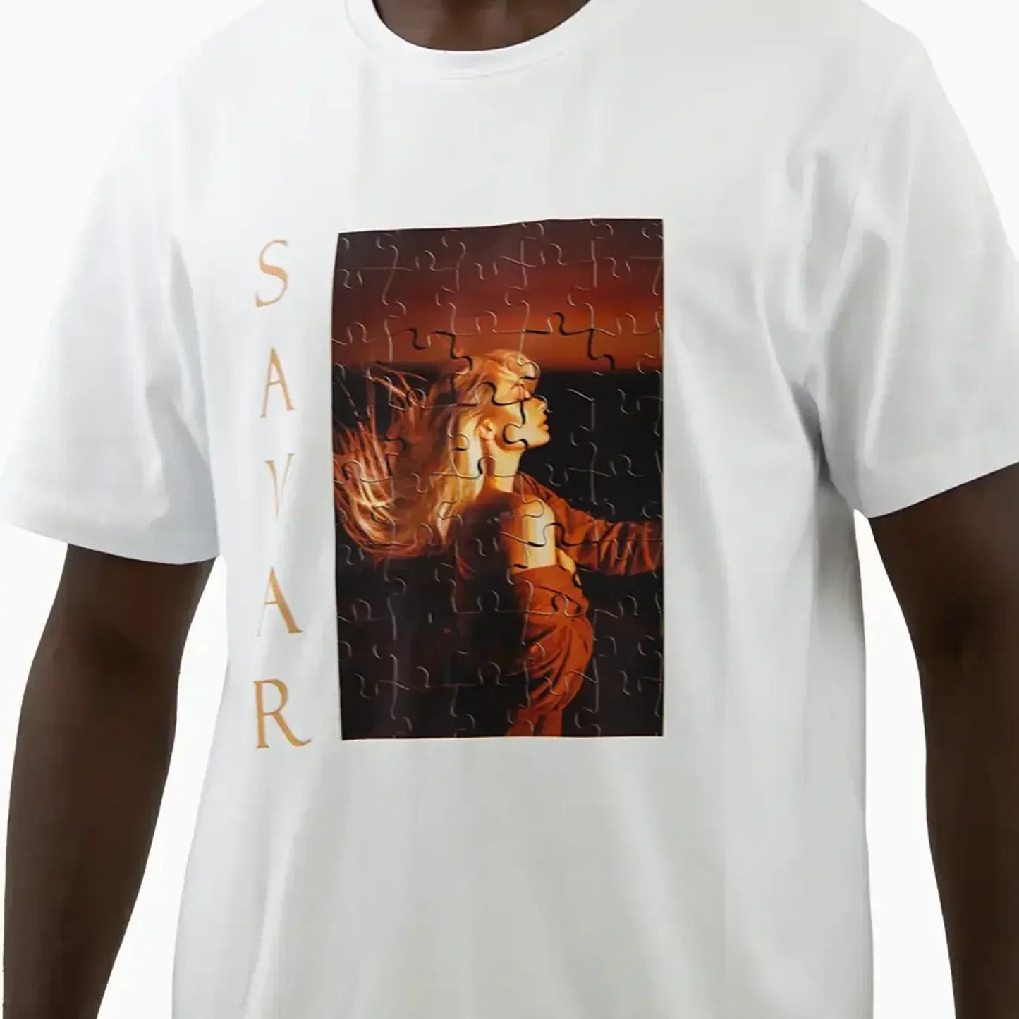 Men's Puzzle Graphic Short Sleeve T Shirt