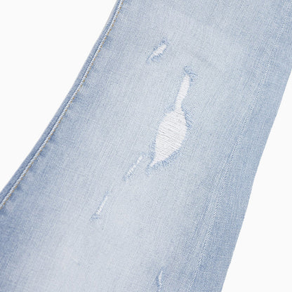 Men's Ribbed Light Blue Slim Denim Pant