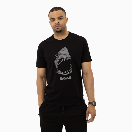 Men's Savar Shark Short Sleeve Logo T-Shirt