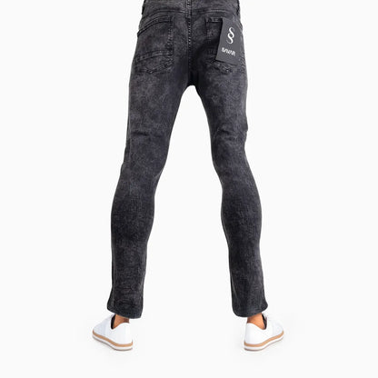 Men's Slim Fit Plain Washed Jeans Pant