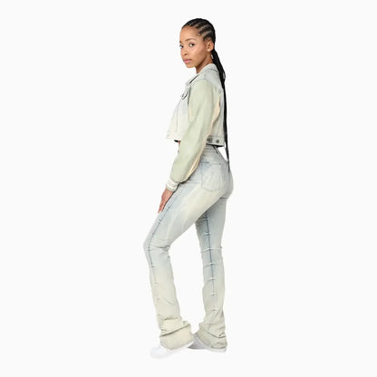 Women's Cropped Rhinestone Jean Outfit