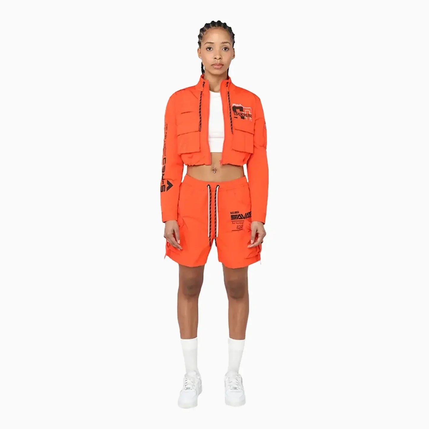 Women's Utility Nylon Printed Outfit