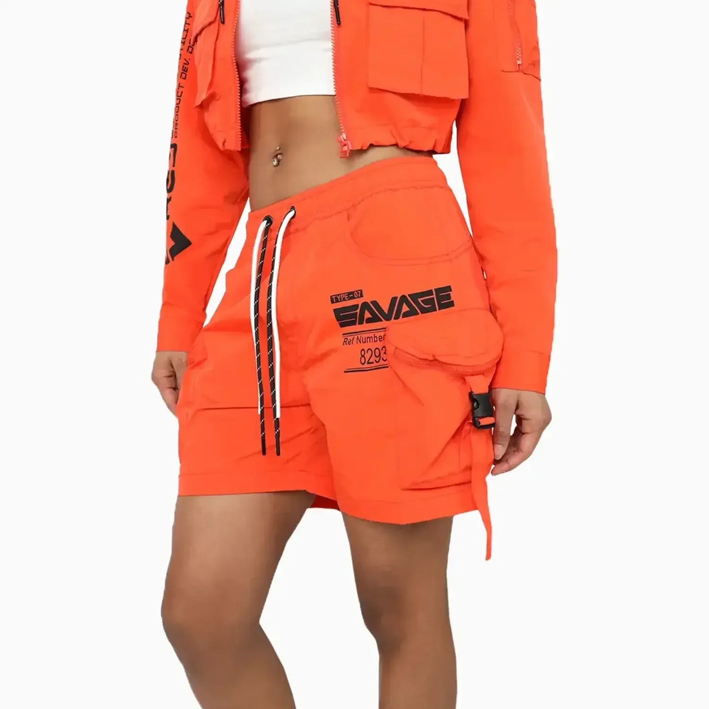 Women's Utility Nylon Printed Outfit