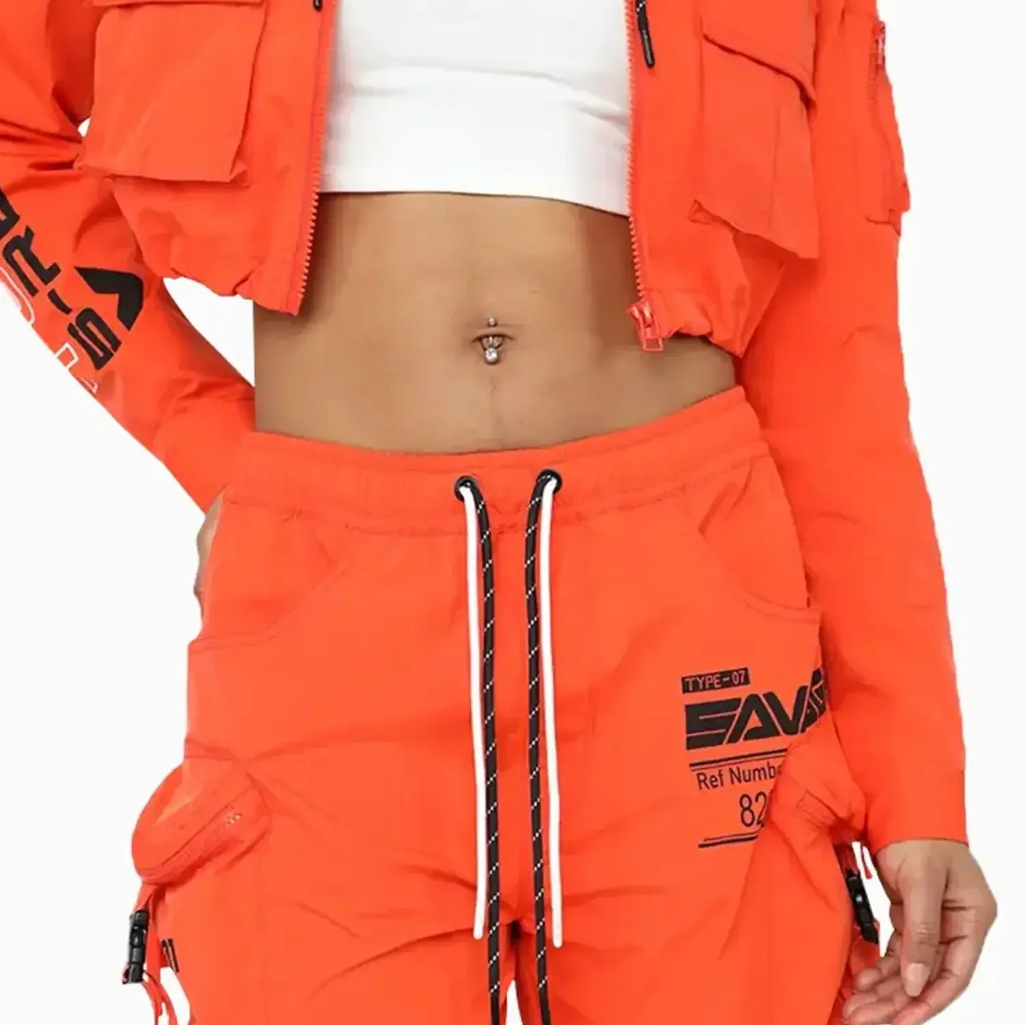Women's Utility Nylon Printed Outfit