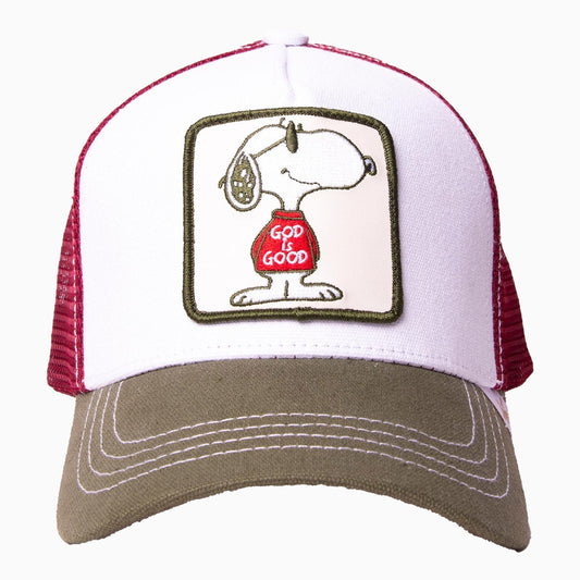 The Cartoon White Light Brown Trucker Hat