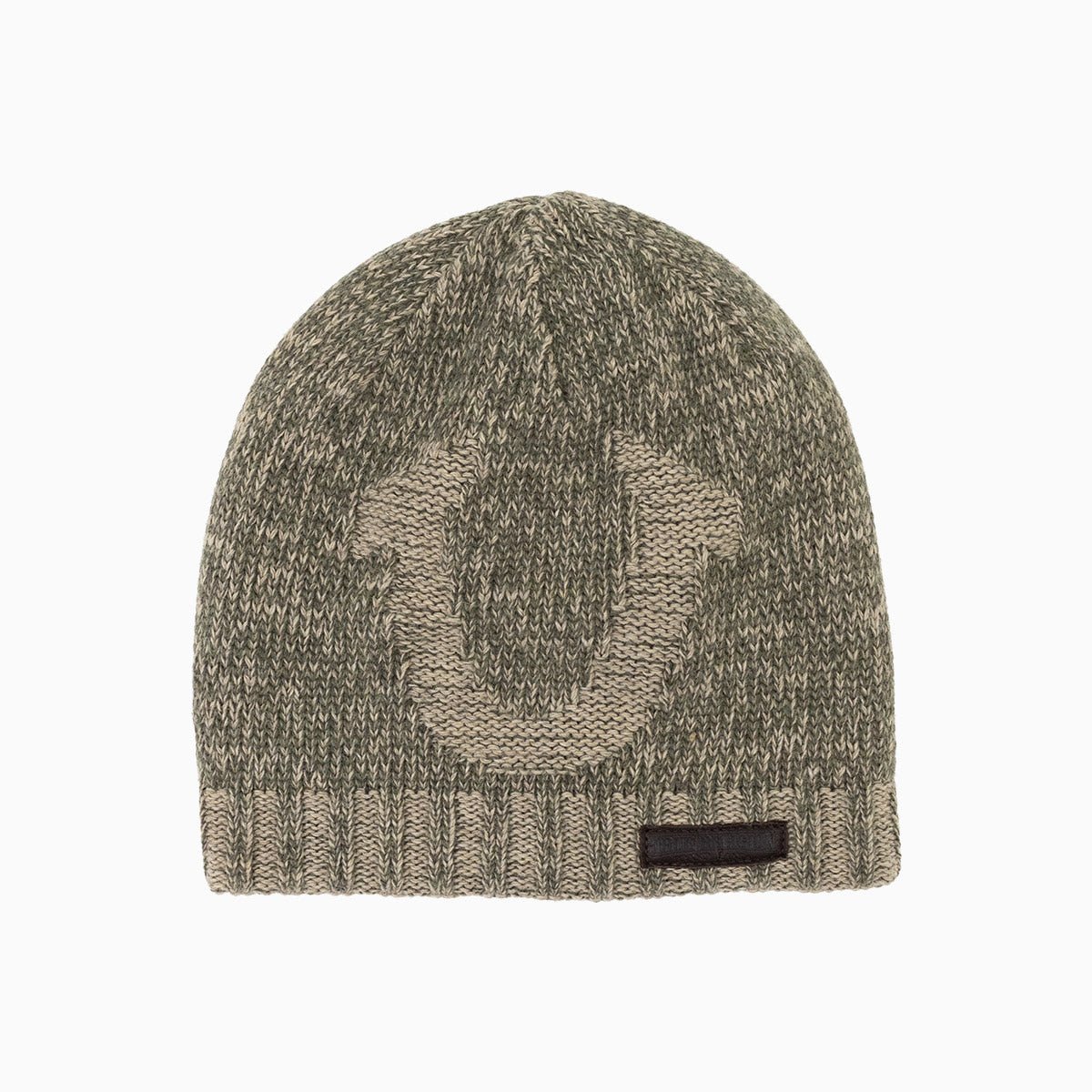 Distressed Horseshoe Badge Beanie Hat