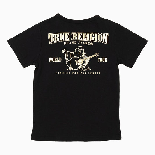 Kid's Gold Buddha Logo Short Sleeves T Shirt