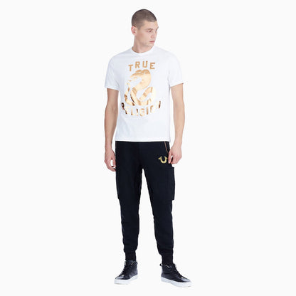 Men's Copper Snake Metallic Foil Print T Shirt