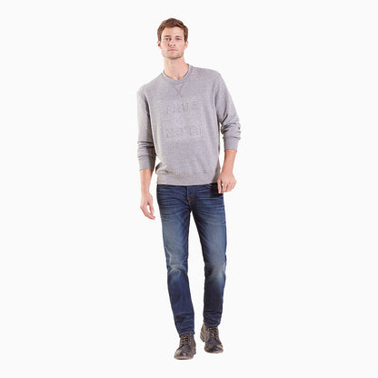Men's Debossed Logo Double Knit Sweatshirt