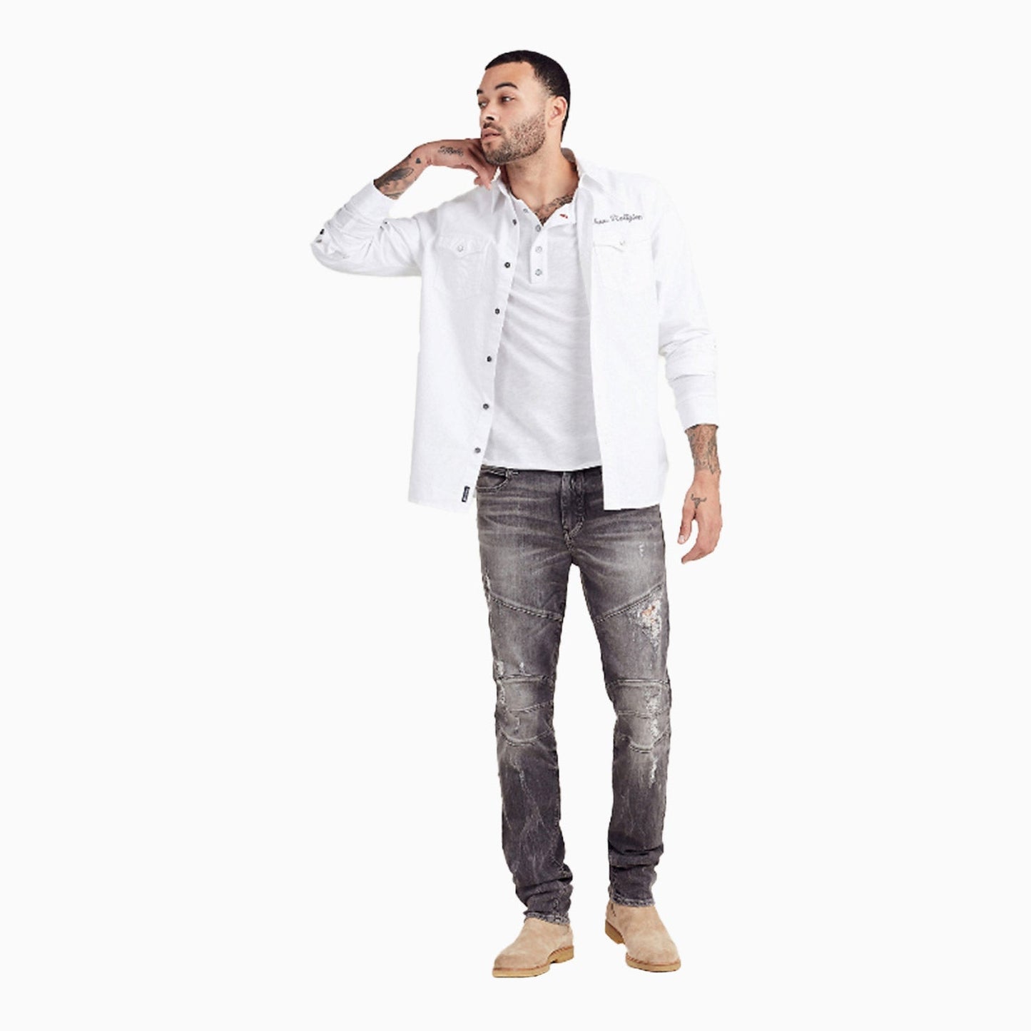Men's Triple Needle Western Shirt