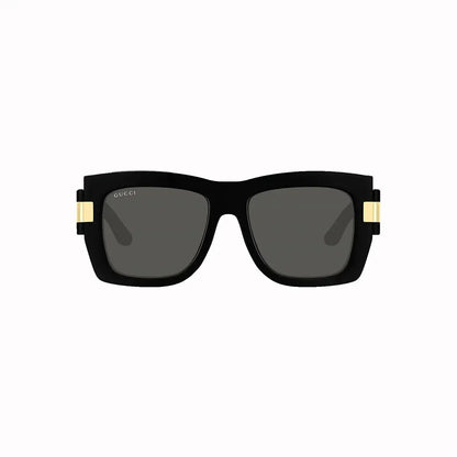 Women's Gucci Shiny Black Rectangular Sunglasses