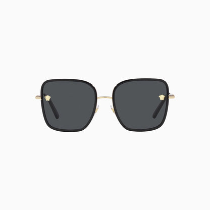 Women's Versace Black Dark Grey Sunglasses