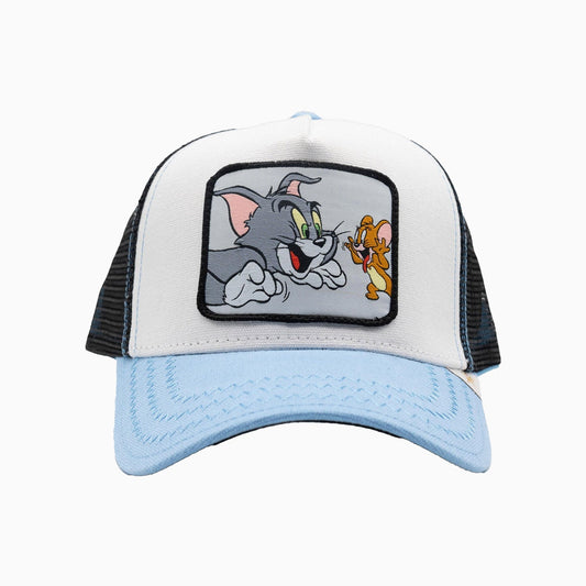 The Tom And Jerry Baby Blue Trucker Hat