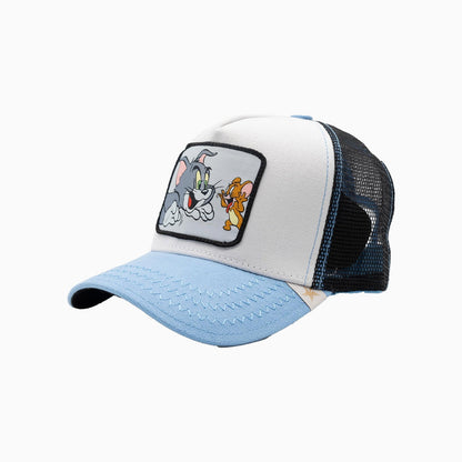 The Tom And Jerry Baby Blue Trucker Hat